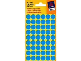 Etiket Avery Zweckform 3142 Rond Ø12mm Blauw 270 Stuks - 2
