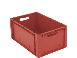 Euronorm Stapelkrat Pp 270x600x400mm Wanden/bodem Gesloten Rood 55l - 2