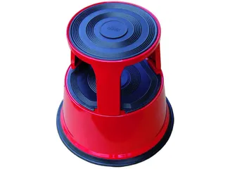 Opstapkruk Desq 420mm metaal rood - 1