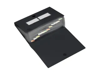Sorteermap HF2 A4 12 vakken antraciet PP - 1