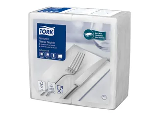 Tork 509420 Textured Dinnerservet 2-laags 39x39cm 1/8-vouw wit 20x50st - 2