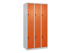 dubbeldekse locker,HxBxD 1850x900x500mm,3x2vak.,vak B 300mm