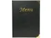 Securit Menukaart Basic Ft A4 4 tas, Zwart lederlook