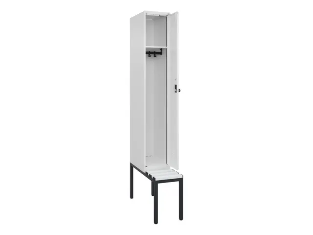 locker met bank,HxBxD 2120x300x815mm,1vak,vak B 300mm,draaigrendel