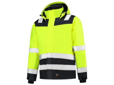Tricorp 403023 parka, fluo geel/inktblauw, maat XL, per stuk