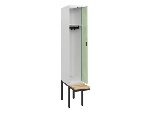 locker met bank,HxBxD 1950x300x815mm,1vak,vak B 300mm,cilinderslot