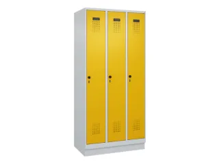 locker,HxBxD 1950x900x500mm,3vak,vak B 300mm,draaigrendel,sokkel - 3