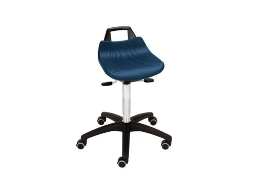 Draaikruk 520-720mm Pu Blauw Neiging Gasveer Verchroomd Wielen