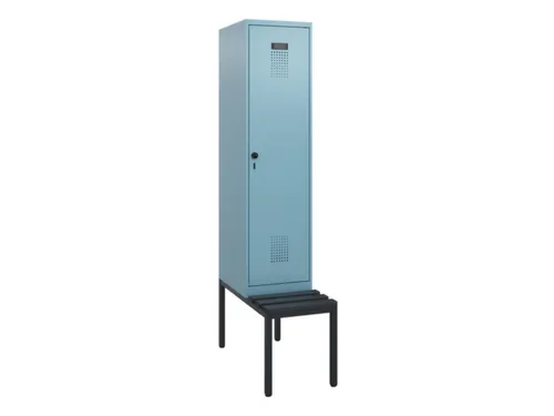 locker met bank,HxBxD 1950x400x815mm,1vak,vak B 400mm,draaigrendel