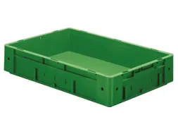 Euronorm Stapelkrat 120x600x400mm 20l Wanden/Bodem Gesloten Groen