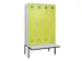 locker met bank,voor scheiding van kleding,HxBxD 2120x1200x815mm,4vak