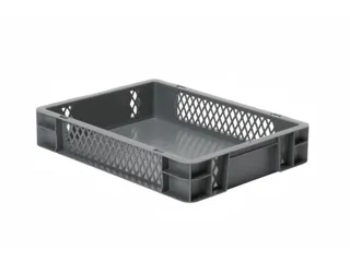 Euronorm Stapelbak 7l 400x300mm Wanden Opengewerkt Bodem Gesloten - 1