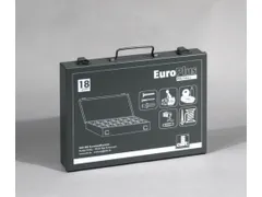 assortimentskoffer,HxBxD 53x335x250mm,18bakken,staal,koffer grijs