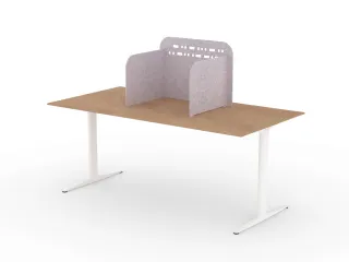 Akoestisch PET-vilt scheidingsscherm S 70x55cm lichtgrijs - 2