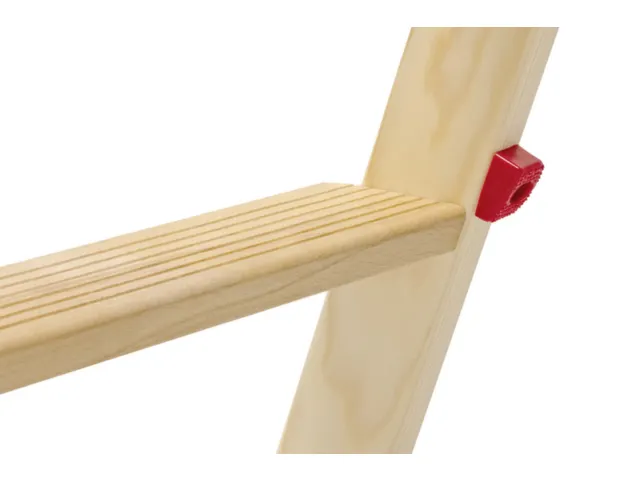 trapladder,beide zijden,2x8,treden,balk L 2,36m,hout