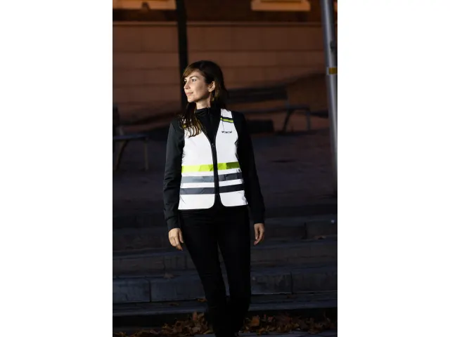 Lucy Jacket Full Reflective Fluohesje Grijs/Geel Maat Small