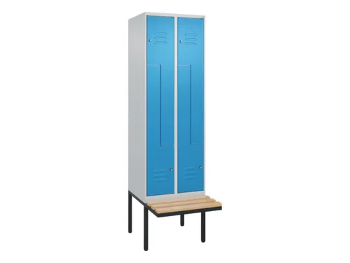 Z-garderobekast,HxBxD 2120x600x815mm,2vak,vak B 300mm,cil.-slot