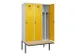 locker met bank,voor scheiding van kleding,HxBxD 2120x1200x815mm,3vak