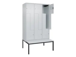 Z-garderobekast,HxBxD 2120x1200x815mm,6vak,vak B 400mm,cil.-slot - 2