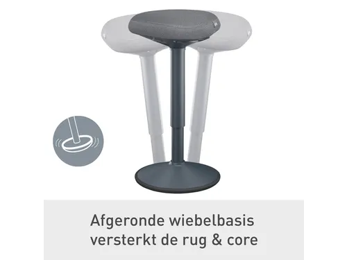 Actieve stakruk Leitz Ergo met comfortzitting 57-82cm