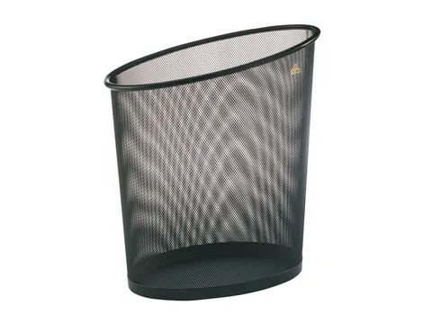Mesh papierbak 18 liter zwart metaalgaas