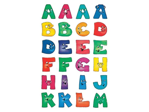 Etiket Herma 4194 28mm Letters met gezichten A-Z 48 stuks