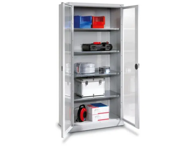 Gereedschap-/materiaalkast Staal Draaideuren Venster 1950x930x500mm