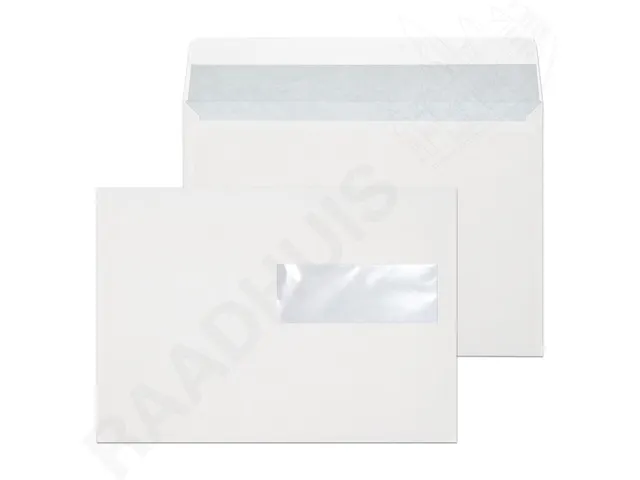 Dienstenvelop venster rechts Raadhuis 156x220mm EA5 wit met plakstrip