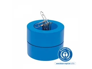 Papercliphouder MAULpro magnetisch recycled Ø73x60mm blauw - 1