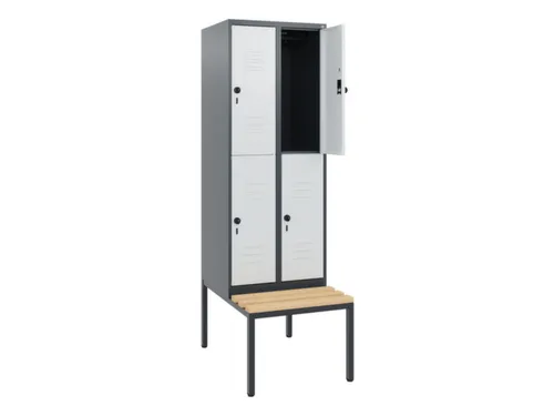 Dubbeldekse dekenkist,HxBxD 1950x600x815mm,2x2vak.,vak B 300mm