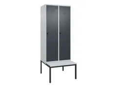 Armoire vestiaire avec banc HxlxP 2120x800x815mm 2compart.