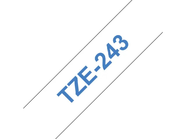 Labeltape Brother P-touch TZe-243 standaard 18mm blauw op wit
