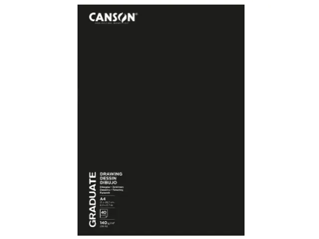 Schetsboek Canson Graduate 20vel 140gr A4 wit