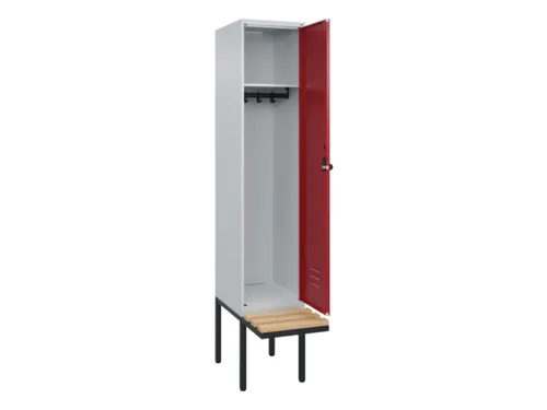 locker met bank,HxBxD 2120x400x815mm,1vak,vak B 400mm,draaigrendel