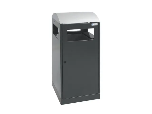 afvalbak,HxBxD 1050x450x450mm,afvalbak inhoud 90l,romp staal RAL7016