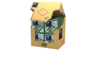 Tork 477617 Soft Dinnerservet Advanced Donkergroen 39x39cm 1/8 vouw - 3