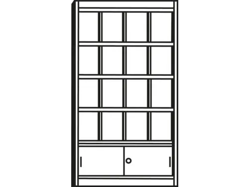 folderkast,HxBxD 1910x970x420mm,16xfoldervakken,v. DIN A4