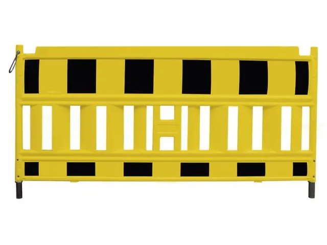 Euro2-afzethek,HxL 1000x2000mm,kunststof,geel/zwart