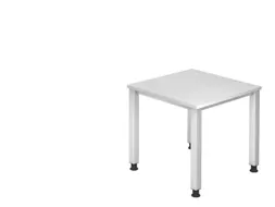 In hoogte verstelbaar bureau,HxBxD 680-760x800x800mm,blad wit