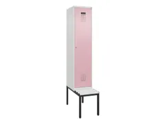locker met bank,HxBxD 2120x400x815mm,1vak,vak B 400mm,cilinderslot