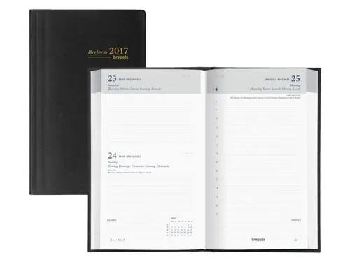 Agenda 2027 Brepols Breform Seta 1dag/1pagina zwart
