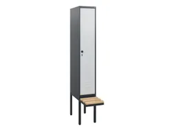 locker met bank,HxBxD 1950x300x815mm,1vak,vak B 300mm,draaigrendel