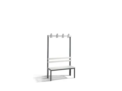 Omkleedbank L 1000Mm Pvc-Zitlatten Enkelzijdige Hakenlijst Ral7021