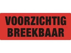 Waarschuwingsetiket voorzichtig breekbaar 130mmx50mm 500st