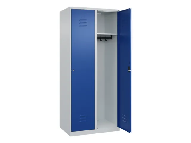 locker,HxBxD 1850x800x500mm,2vak,vak B 400mm,cil.-slot,staand op vloer