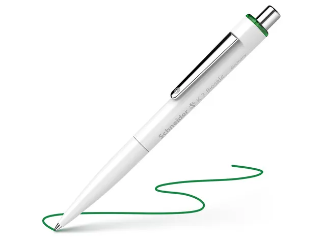 balpen Schneider K3 Biosafe M wit/groen