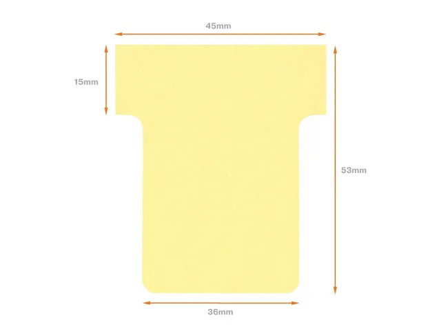 Fiche-T planning Nobo n°1.5 jaune 36mm