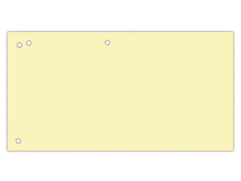 Verdeelstroken karton 1/3A4 240x105mm geel 100 stuks