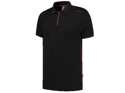 Tricorp 202703 polo, zwart/rood, maat 3XL, per stuk