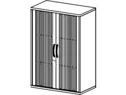 jaloeziedeurkast HxBxD 1150x800x430mm 2xhoutenvloer romp onyxgrijs